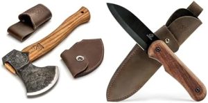 Kertészeti fejszék | Ax3 Kemping Fejsze Bsh5 Shadow Bushcraft Kés Teljes Tang Túlélő Kés Bőr Tokkal Kertészeti fejszék Kertészeti fejszék